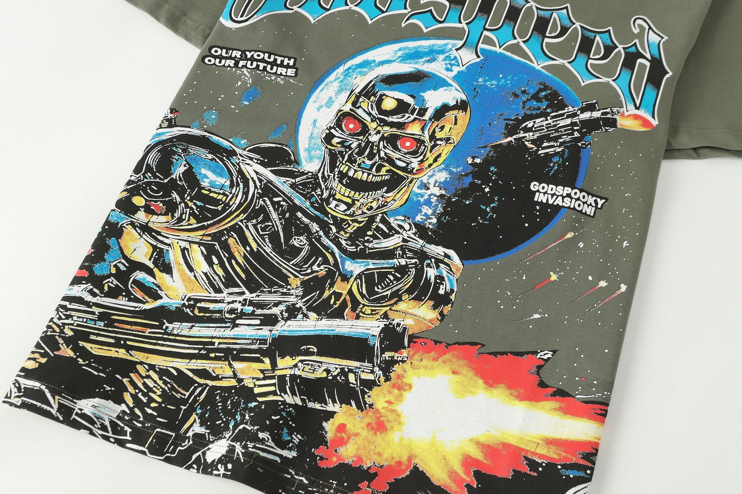 Godspeed Robot Space Graphic T-Shirt — detail