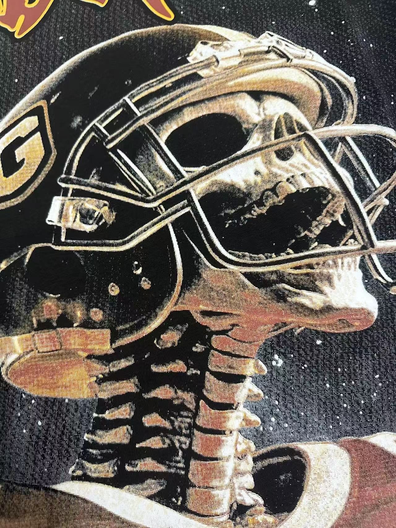 Godspeed Football Skeleton Graphic Short-Sleeve T-Shirt — detail