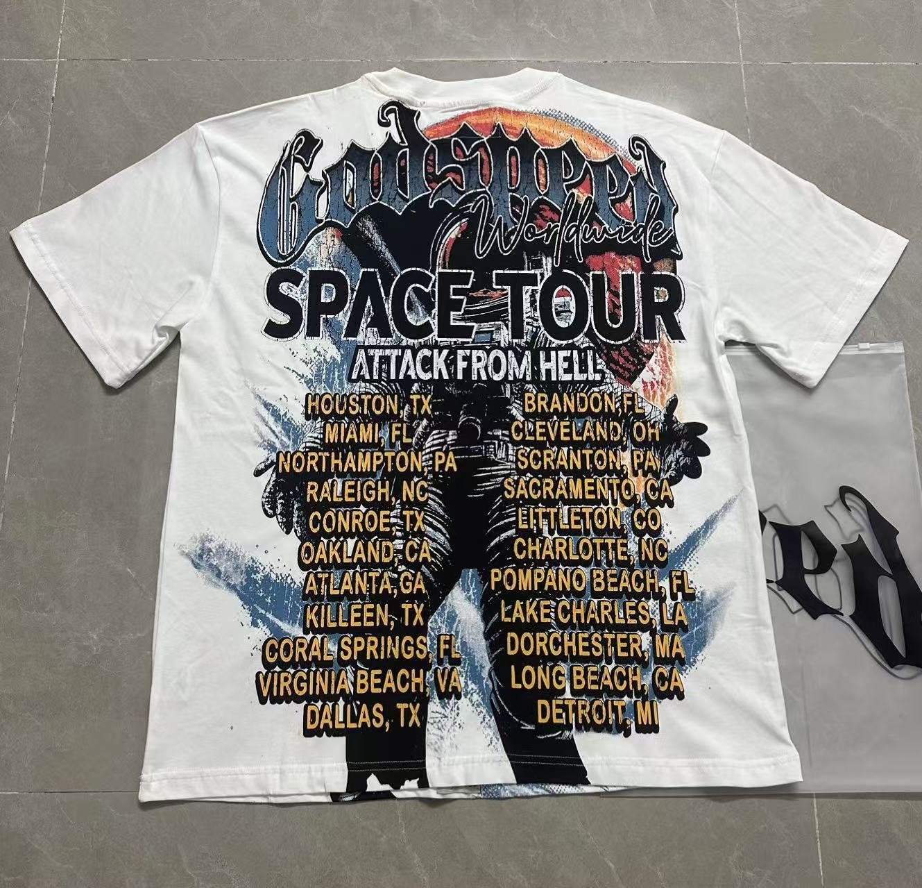 Godspeed Space Tour Astronaut Graphic T-Shirt — back