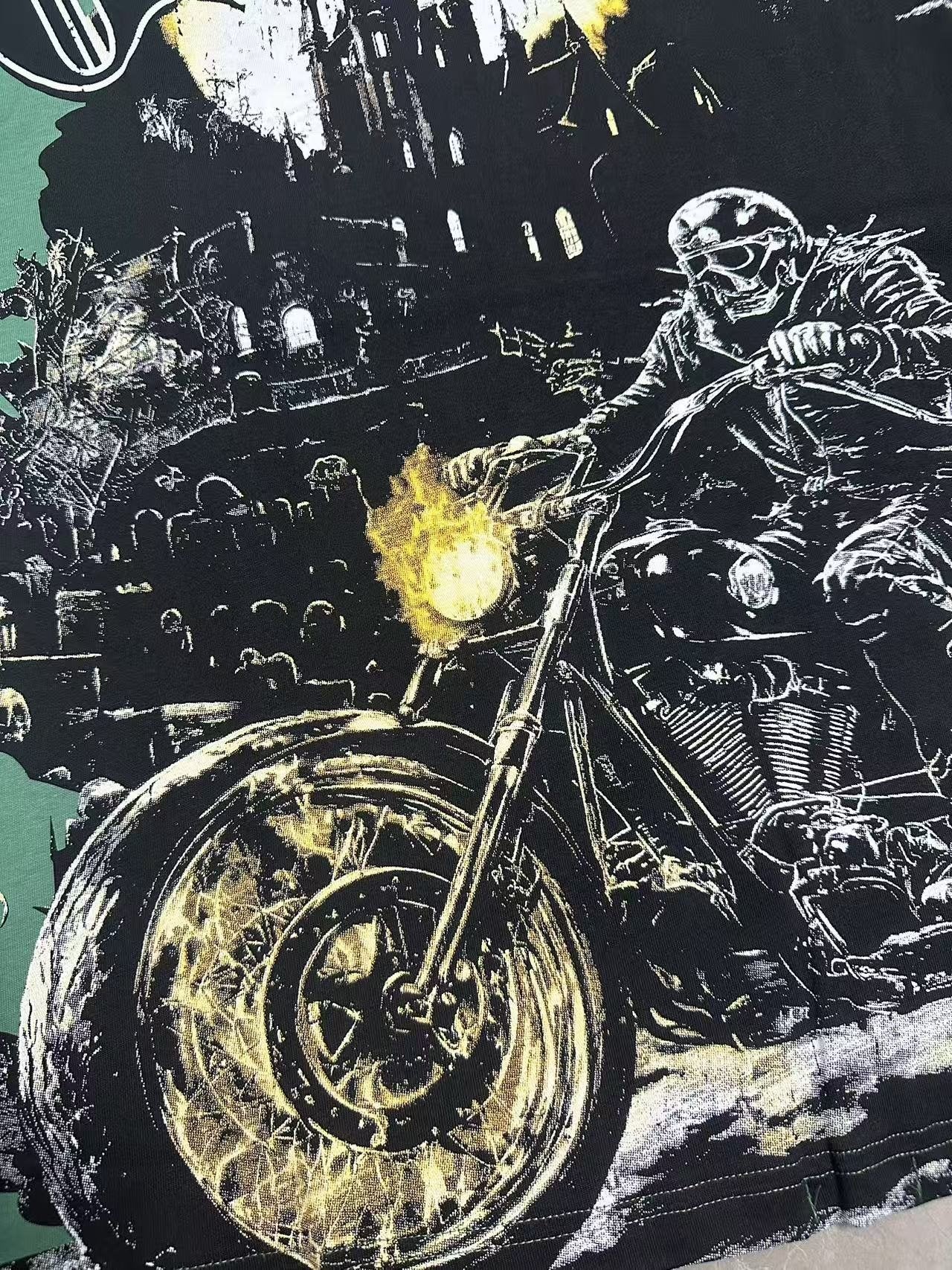 Godspeed Motorcycle Graphic T-Shirt — detail