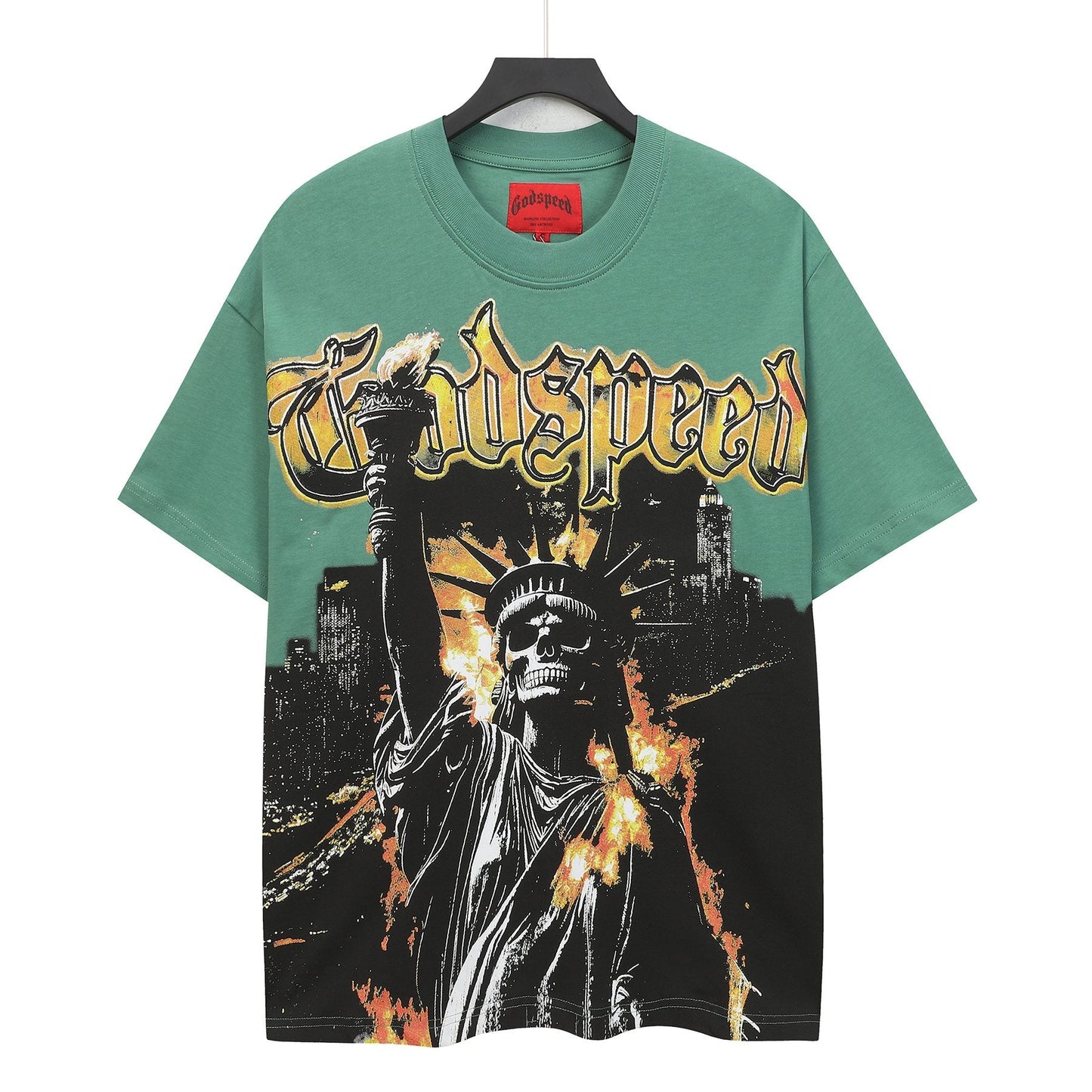 Godspeed Statue of Liberty Graphic T-Shirt — front