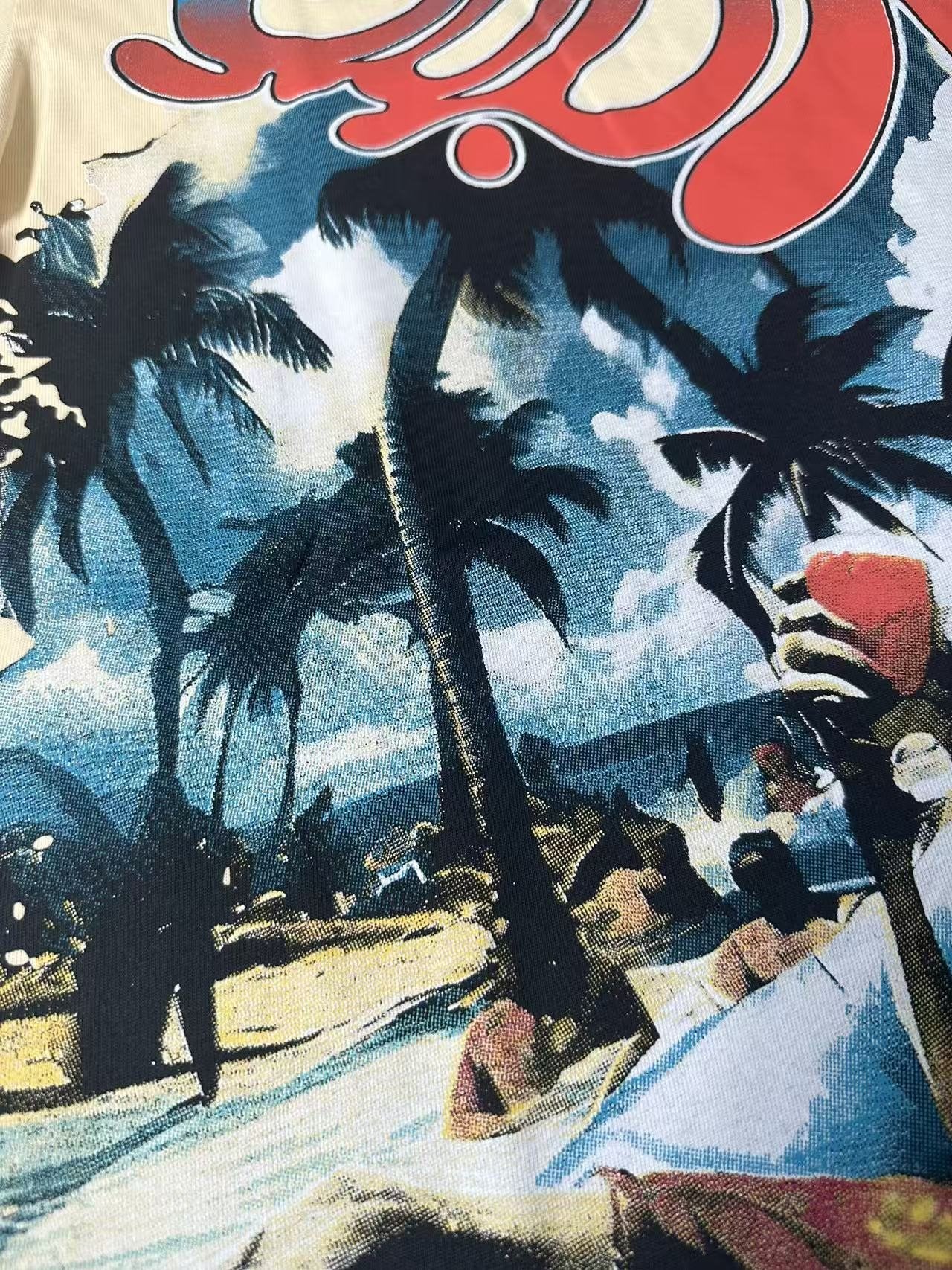 Godspeed Beach Skeleton Graphic T-Shirt — detail