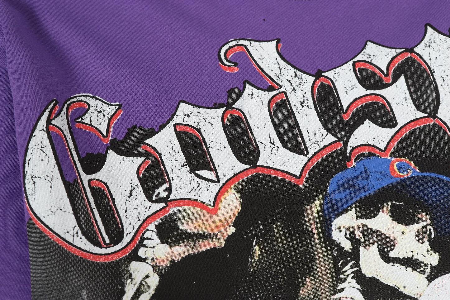 Godspeed Purple Baseball Graphic T-Shirt — detail