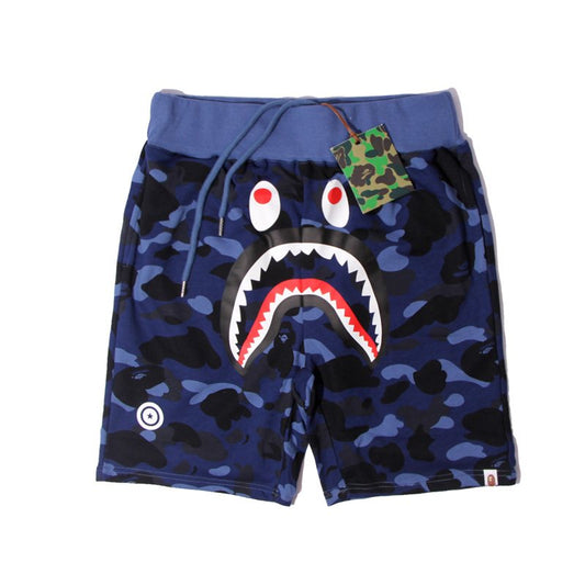 BAPE Shark Face Camouflage Drawstring Shorts — hero