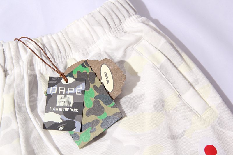 BAPE Shark Camo Glow-in-the-Dark Shorts — detail