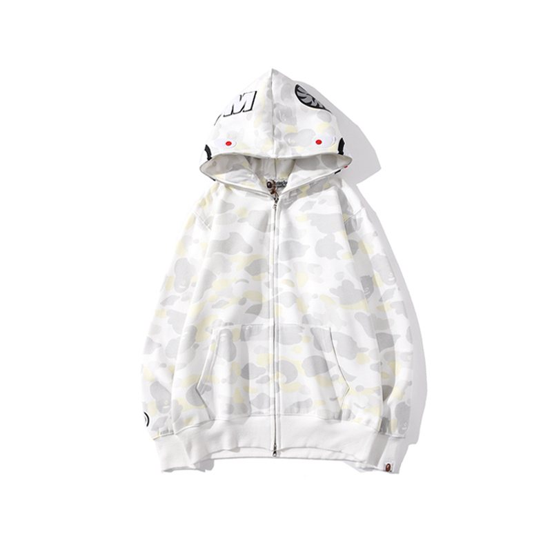 BAPE WGM Shark Camo Full-Zip Hoodie — front