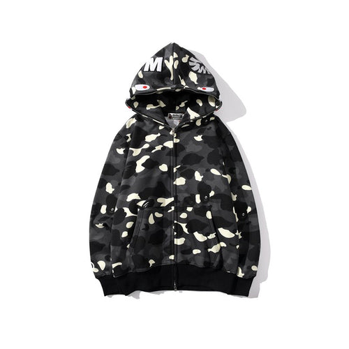 BAPE WGM Shark Camo Full-Zip Hoodie — hero