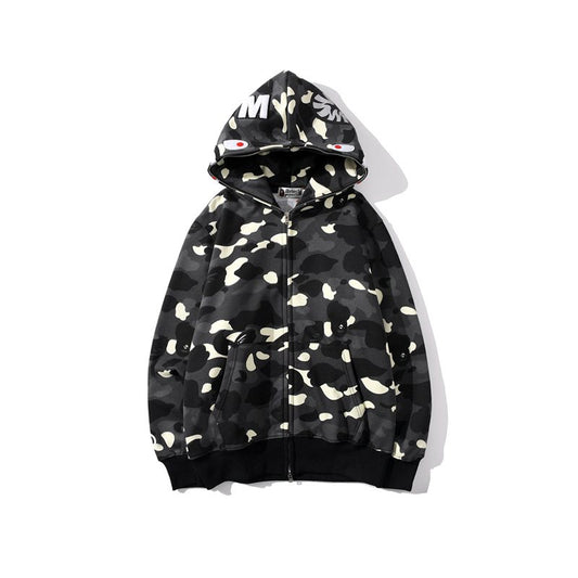 BAPE WGM Shark Camo Full-Zip Hoodie — hero