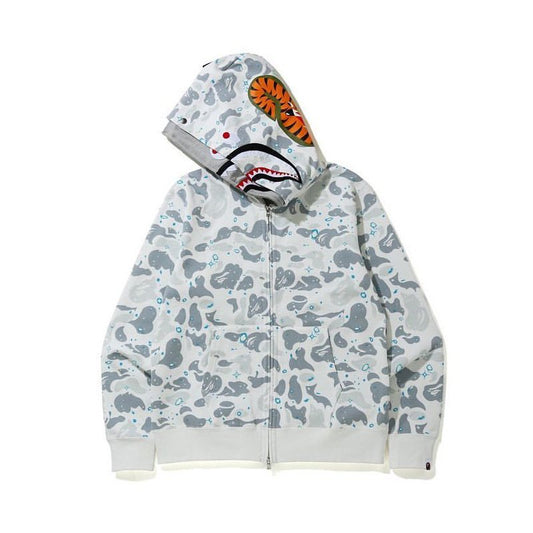 BAPE GM Shark Tiger Camo Zip Hoodie — hero