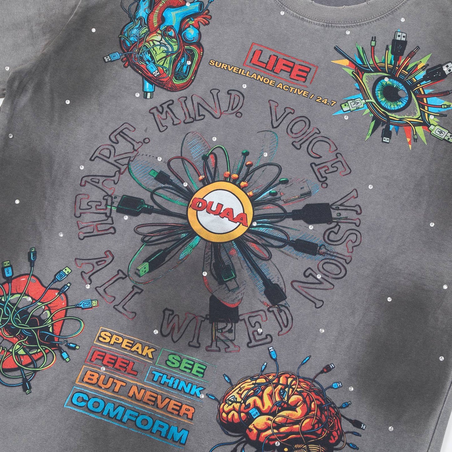 DUAA New Age Graphic T-Shirt — detail