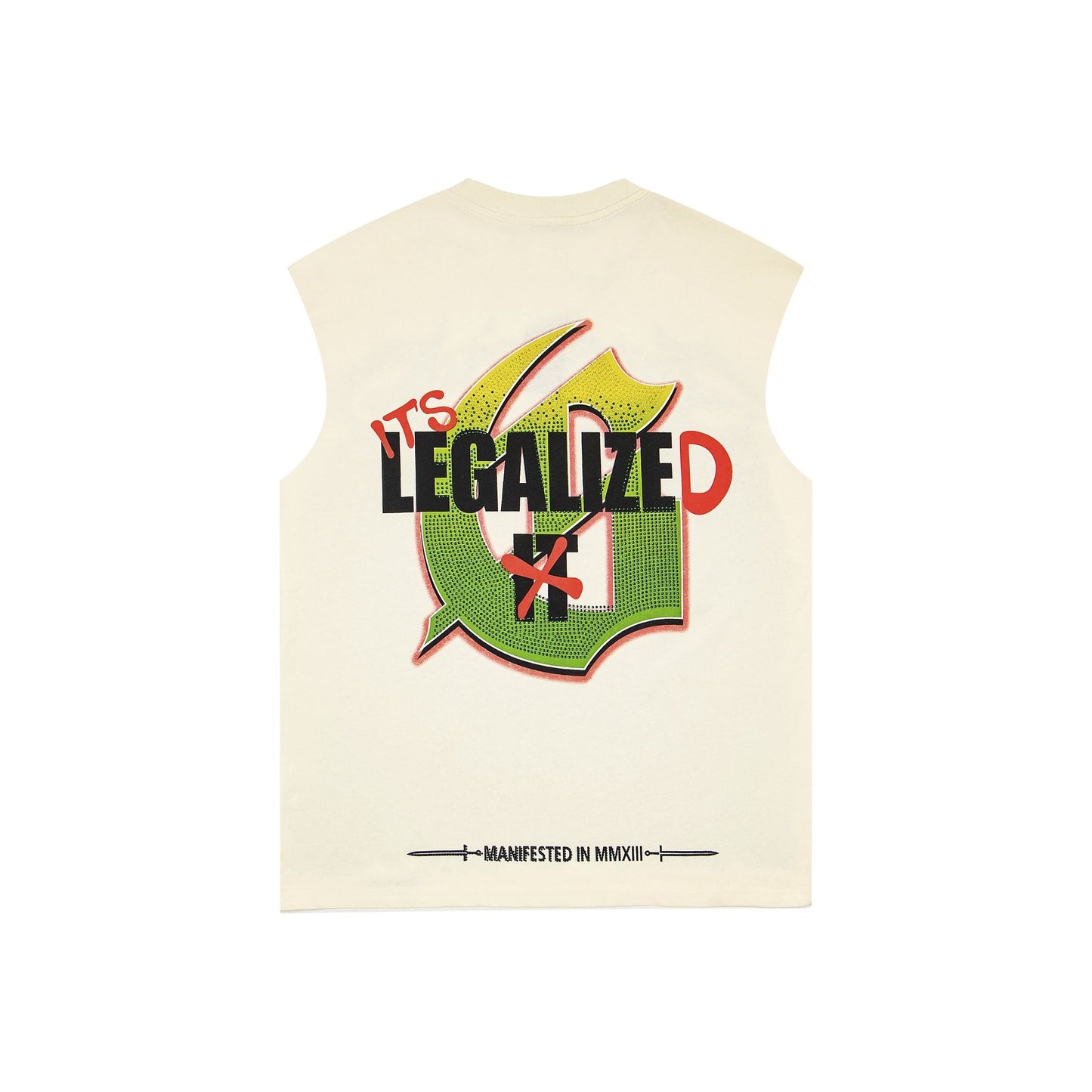 Godspeed Legalized Panther Graphic Sleeveless T-Shirt — back