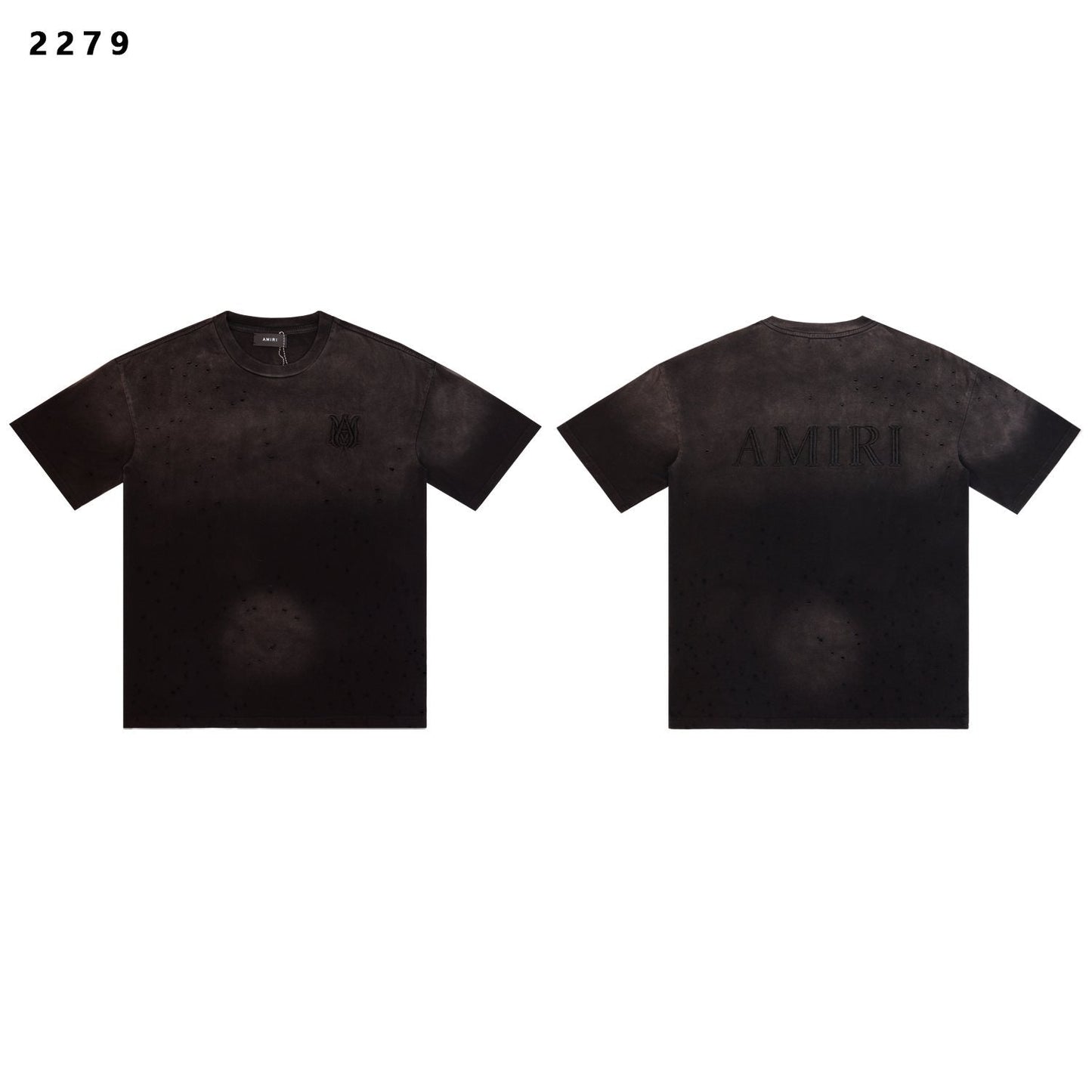 AMIRI Distressed Washed Short-Sleeve T-Shirt — hero