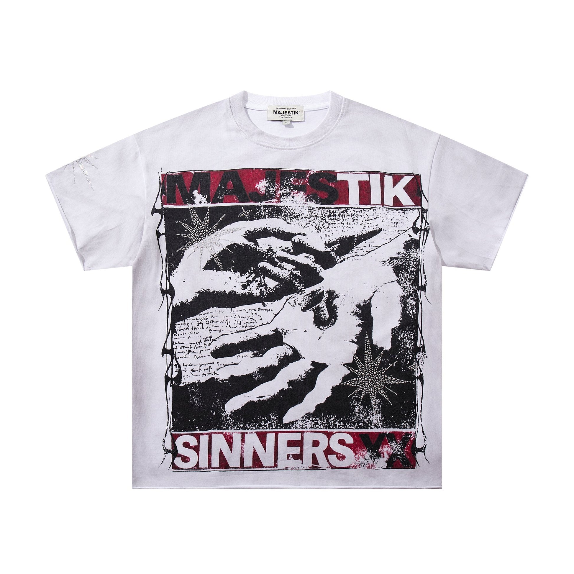 MAJESTIK Rhinestone Graphic Short-Sleeve T-Shirt — hero