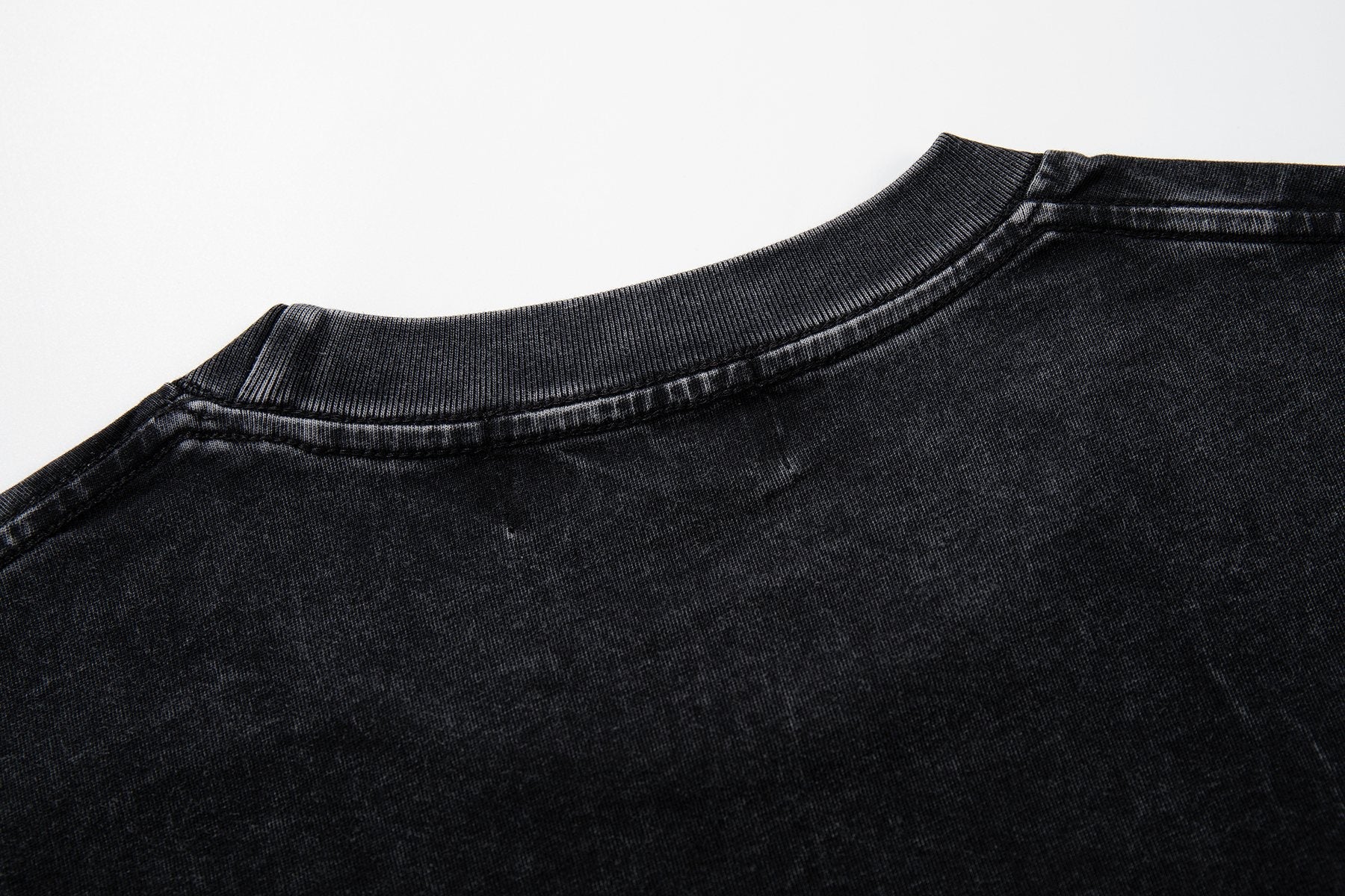 MAJESTIK Washed Black Boxing Graphic T-Shirt — detail