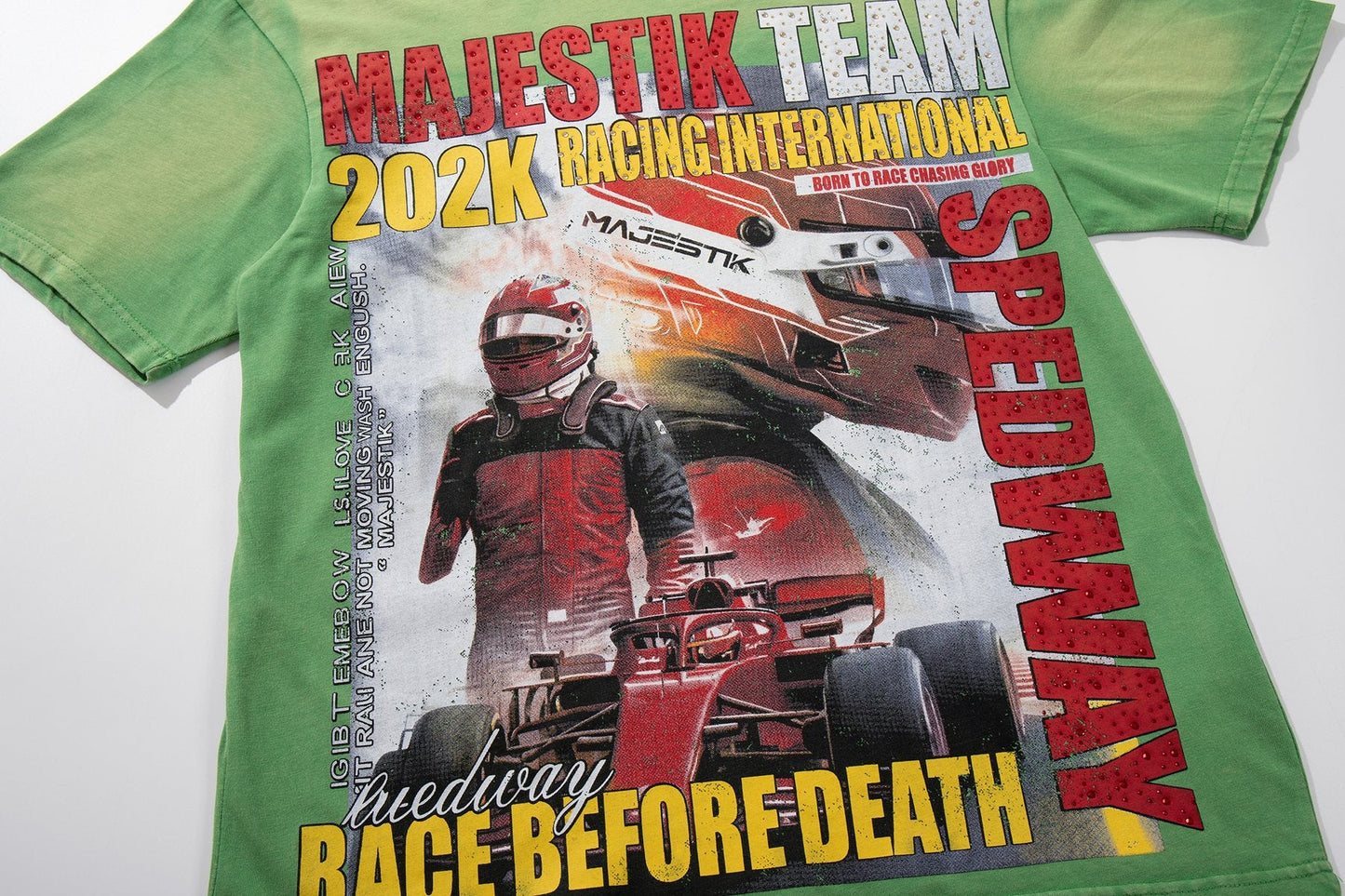 MAJESTIK Racing Graphic T-Shirt - Green — detail