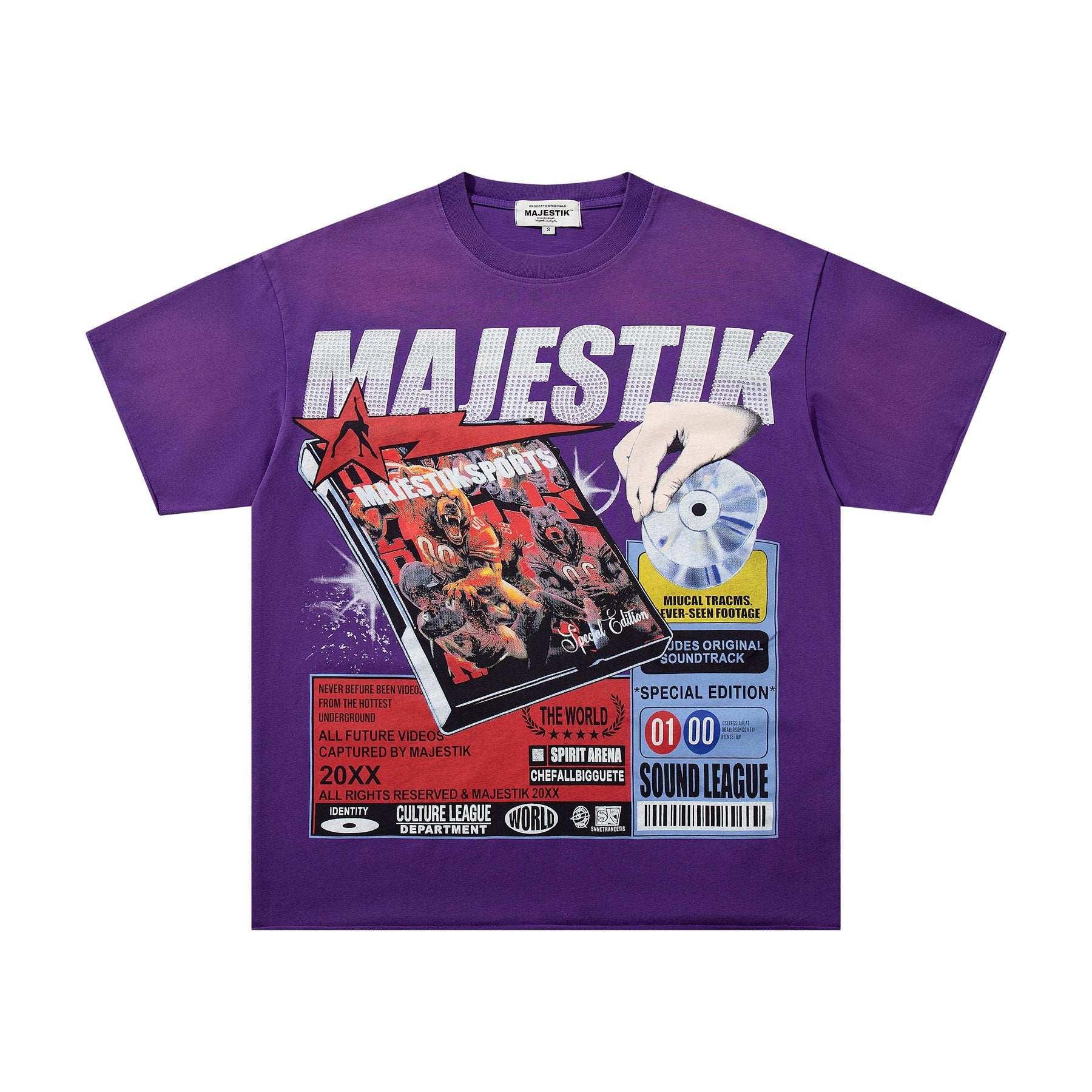 MAJESTIK Purple Tour Graphic T-Shirt — front