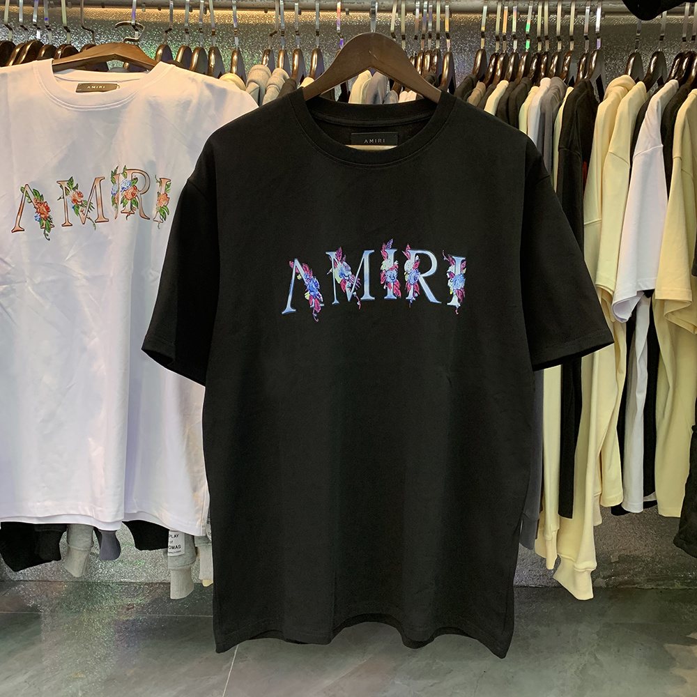 AMIRI Floral Butterfly Graphic Short-Sleeve T-Shirt — context