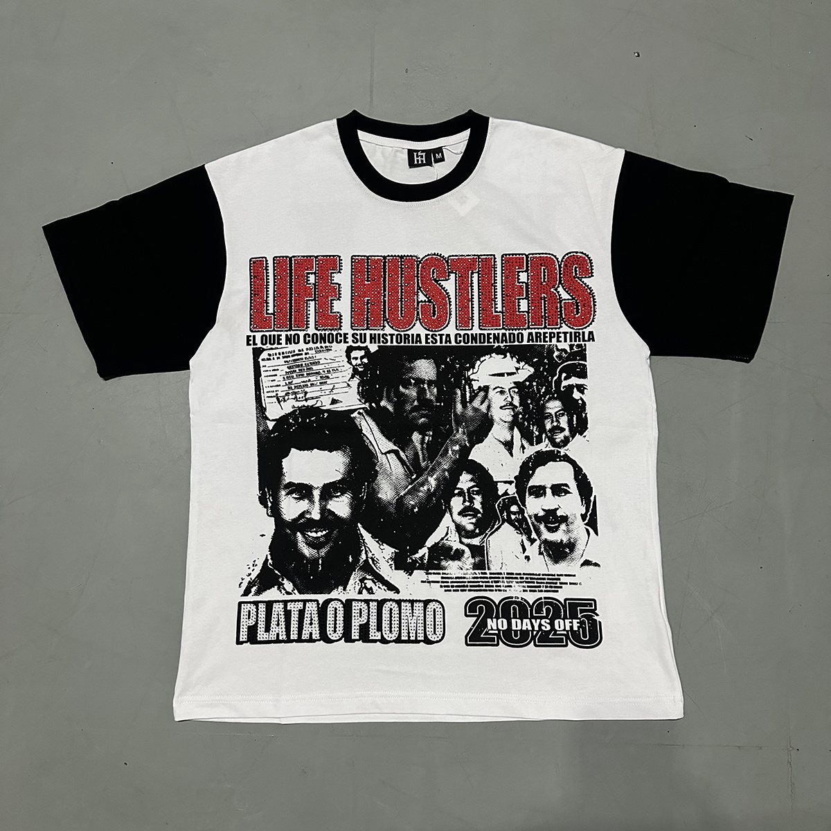 Life Hustlere Plata o Plomo Graphic T-Shirt — front