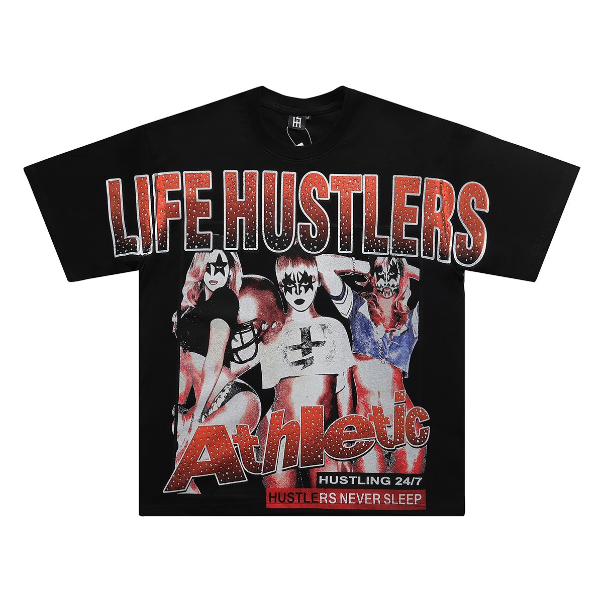 Life Hustlere Football Girls Graphic T-Shirt — front