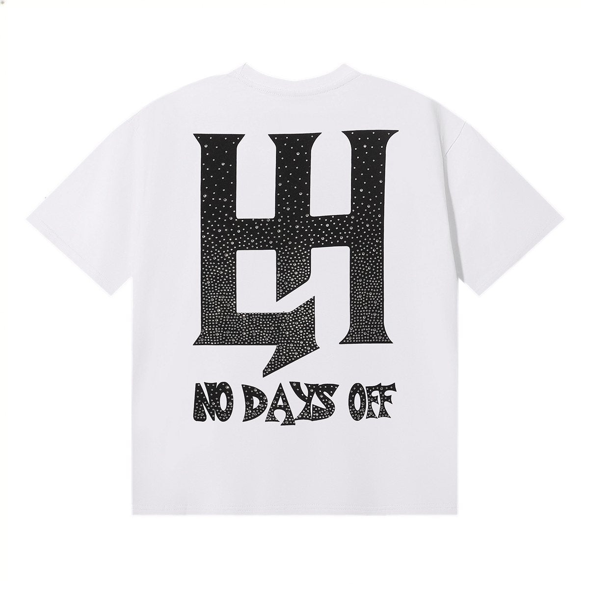 Life Hustlere Praying Angel Rhinestone Graphic T-Shirt — back