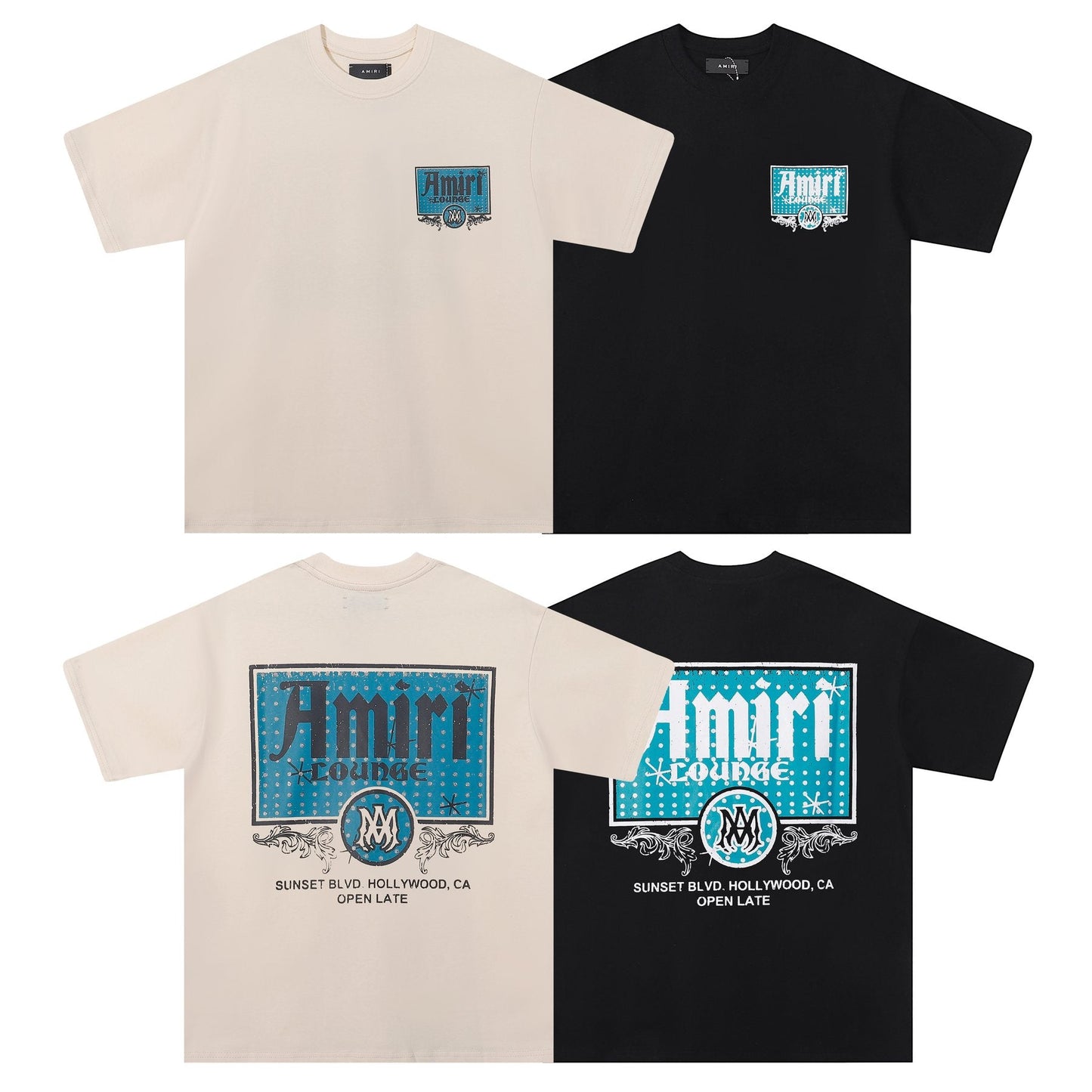 AMIRI Front and Back Graphic T-Shirt — comparison