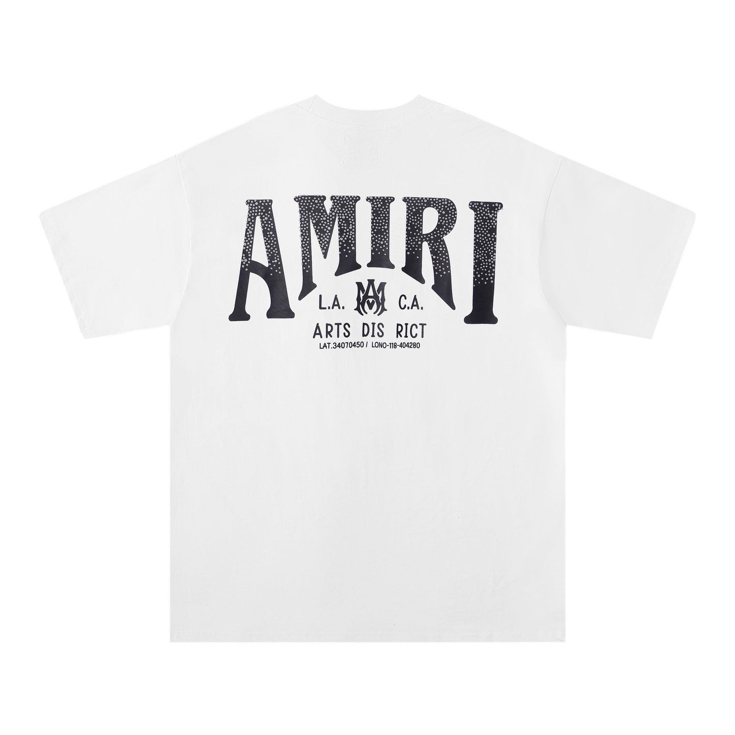 AMIRI Silver Letter Graphic Short-Sleeve T-Shirt — back