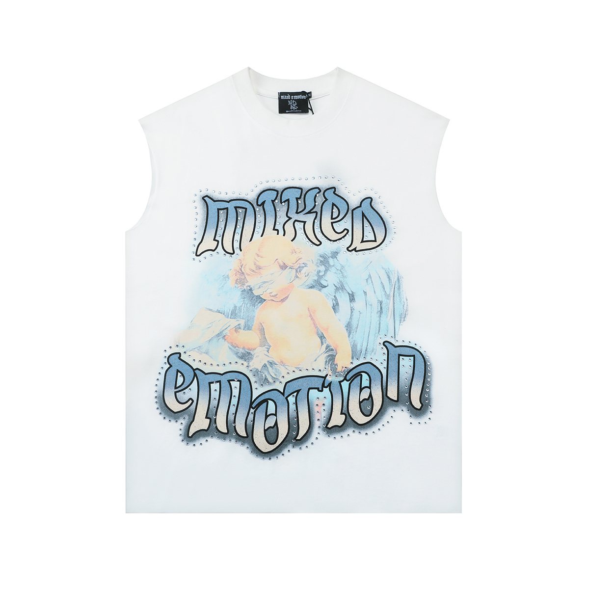 MIXED EMOTION Angel Graphic Sleeveless T-Shirt — front