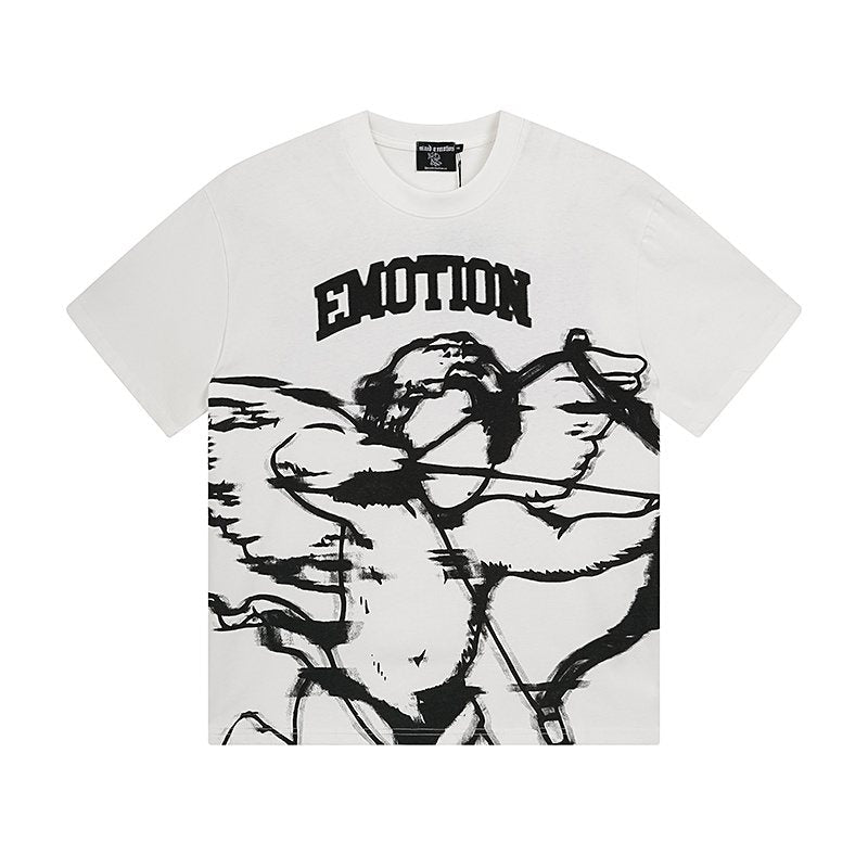 MIXED EMOTION Front-and-Back Graphic T-Shirt — front