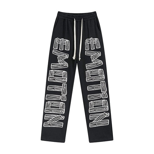 MIXED EMOTION Diamond Graphic Pants — hero