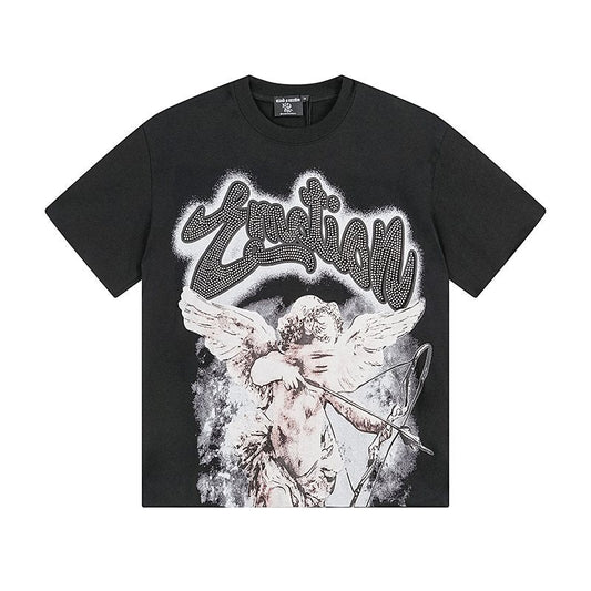 Mixed Emotion Angel Graphic Short-Sleeve T-Shirt — hero