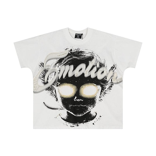 Mixed Emotion Portrait Graphic T-Shirt — hero