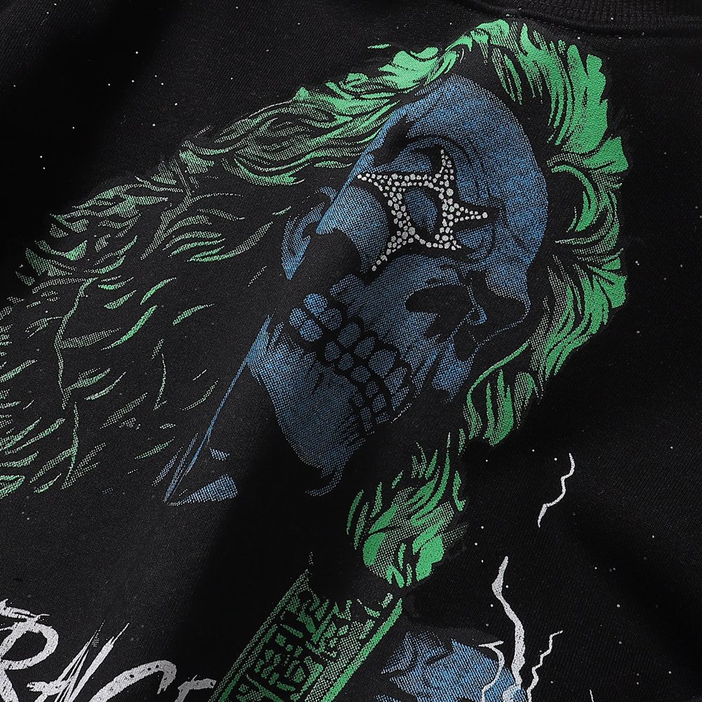 BKYS Revival No Discipline Rhinestone Graphic T-Shirt — detail