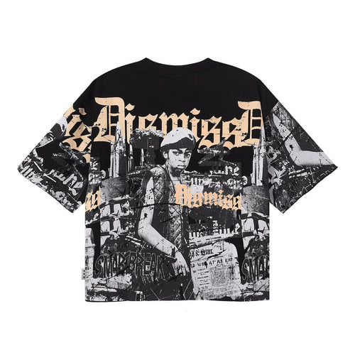 BKYS Revival Dismiss Photo-Collage Cropped T-Shirt — back
