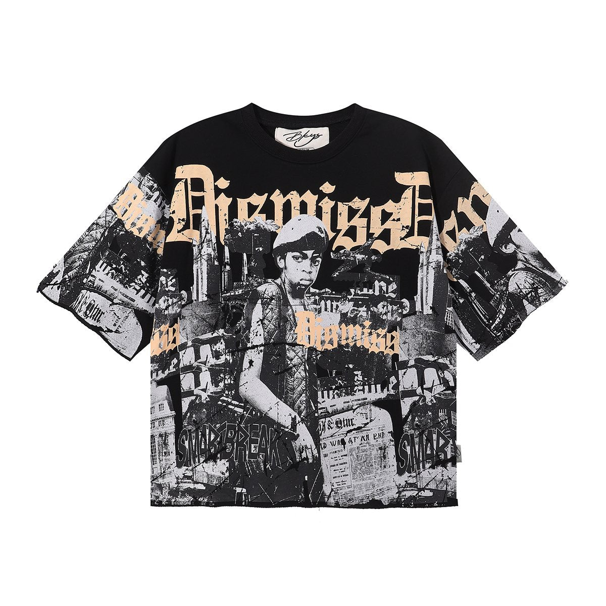 BKYS Revival Dismiss Photo-Collage Cropped T-Shirt — hero