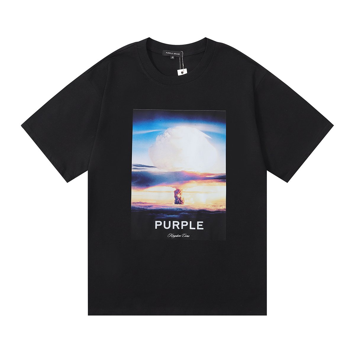 Purple Brand Mushroom Cloud Graphic T-Shirt — front