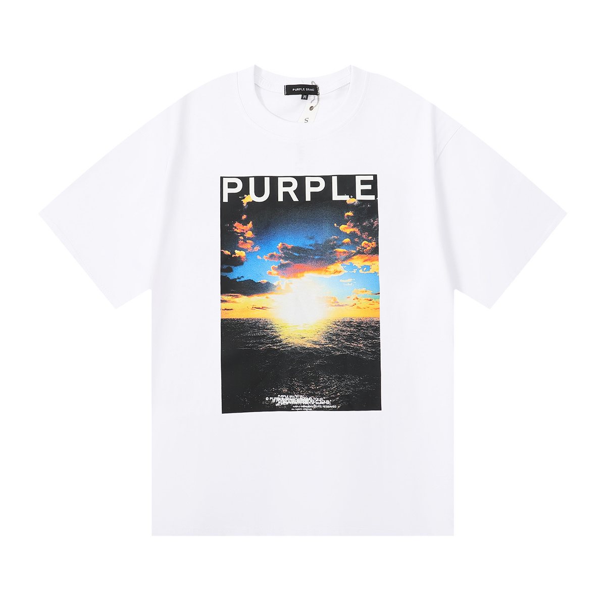 Purple Brand Ocean Sunrise Graphic Short-Sleeve T-Shirt — front