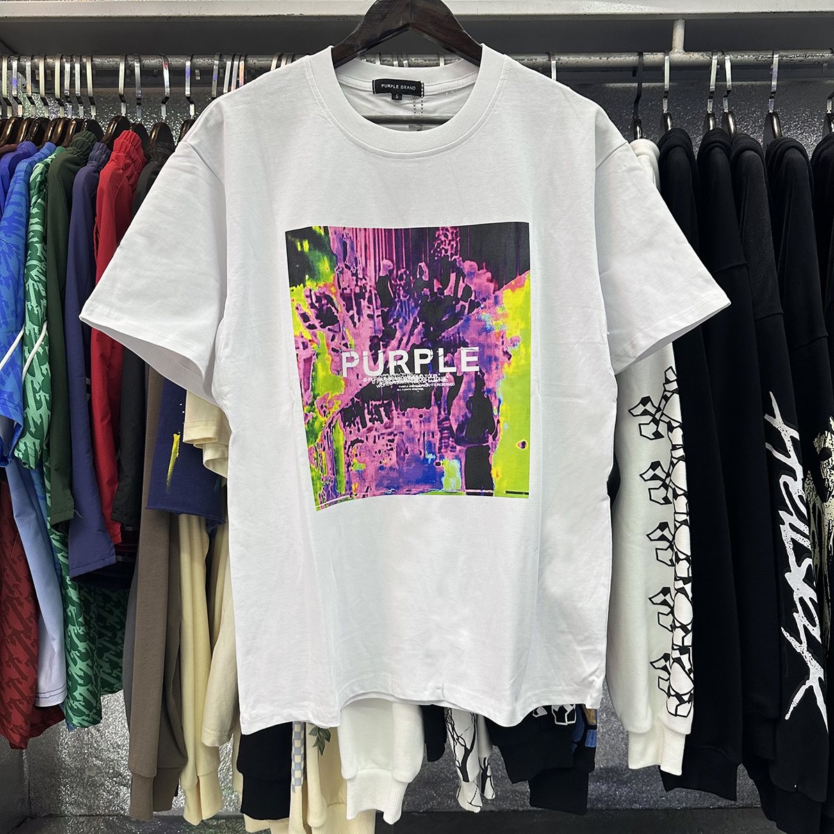 Purple Brand Abstract Graphic T-Shirt — context