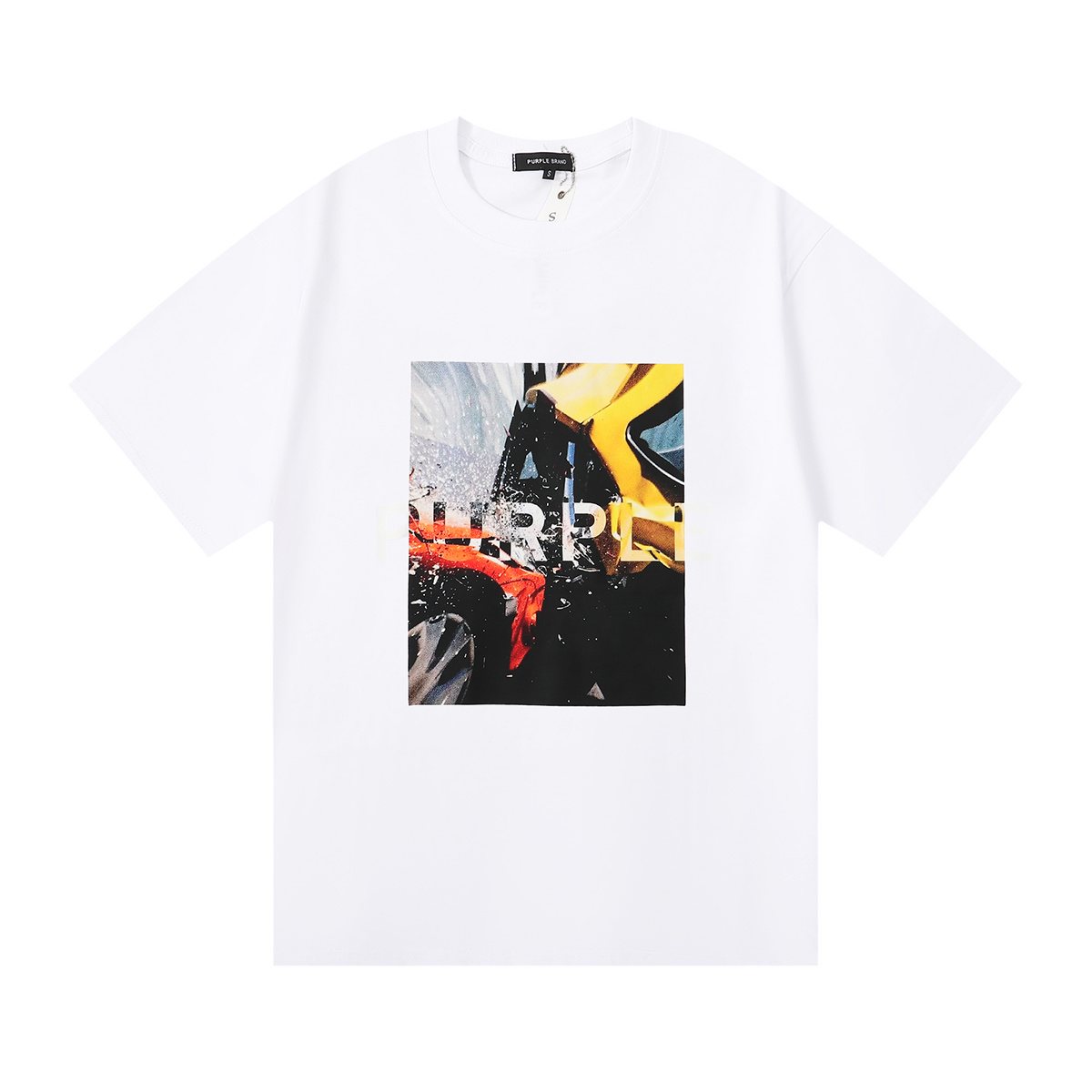 Purple Brand Front Graphic Short-Sleeve T-Shirt — front