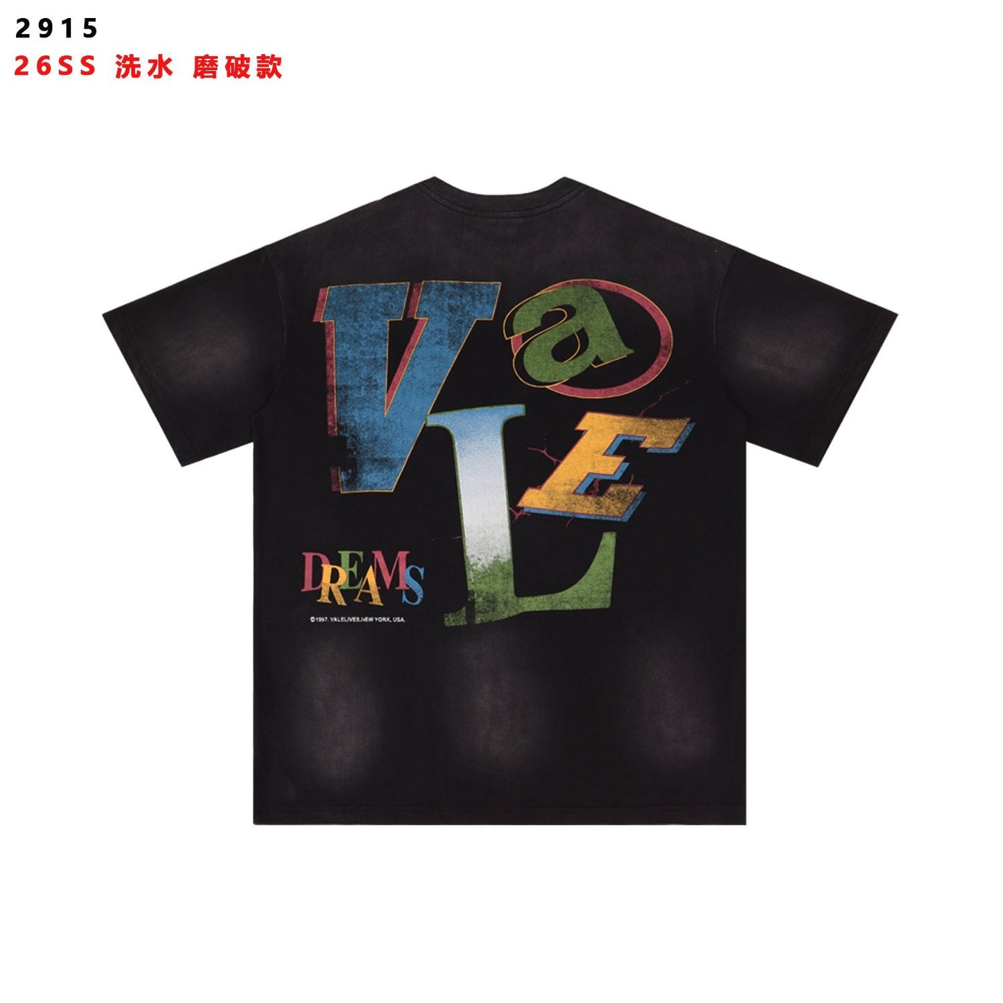 Valley Dreams Graffiti Collage Graphic T-Shirt — back