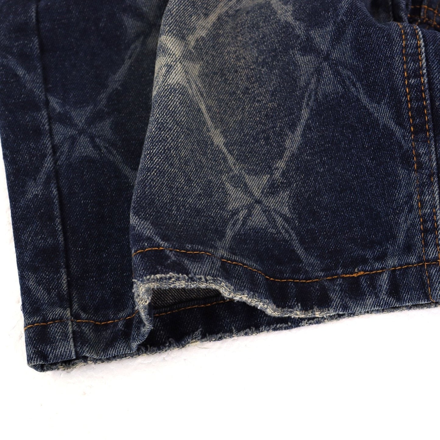 VALLEY Distressed Drawstring Shorts — fabric_closeup