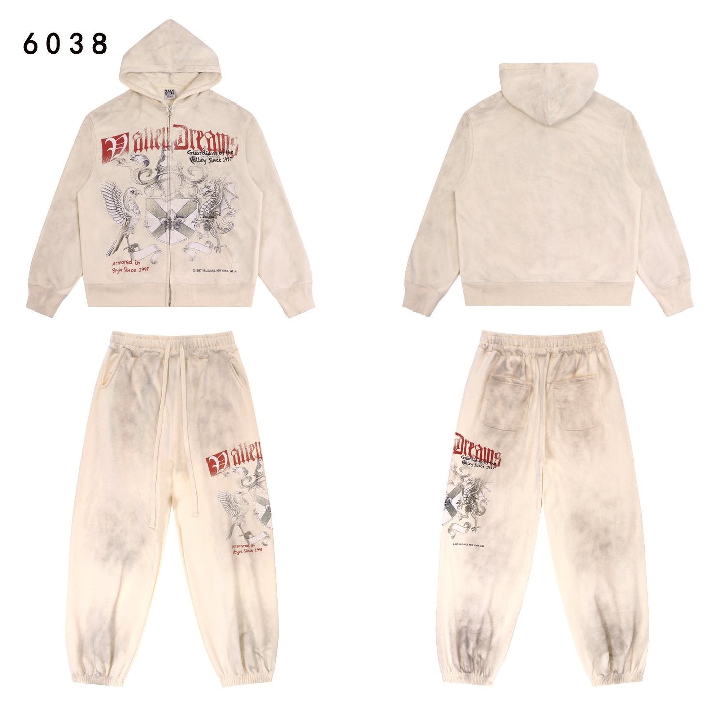 VALE USA Guardian Graphic Zip Hoodie and Jogger Set — front