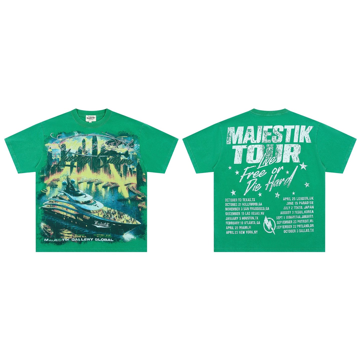 MAJESTIK Yacht Tour Graphic T-Shirt — hero