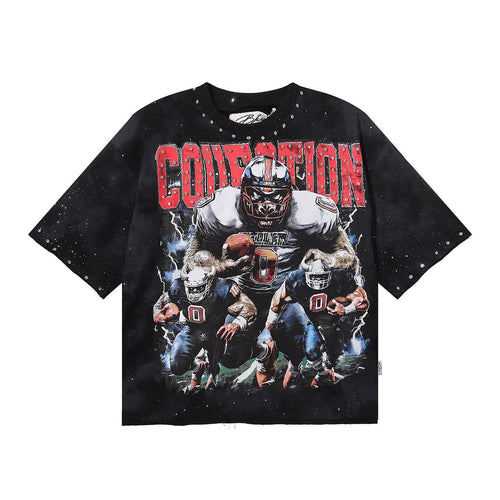 BKYS Revival Football Graphic Cropped T-Shirt — front