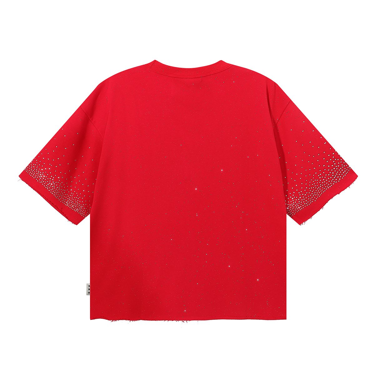 BKYS Revival Money Race Rhinestone Cropped Short-Sleeve T-Shirt — back