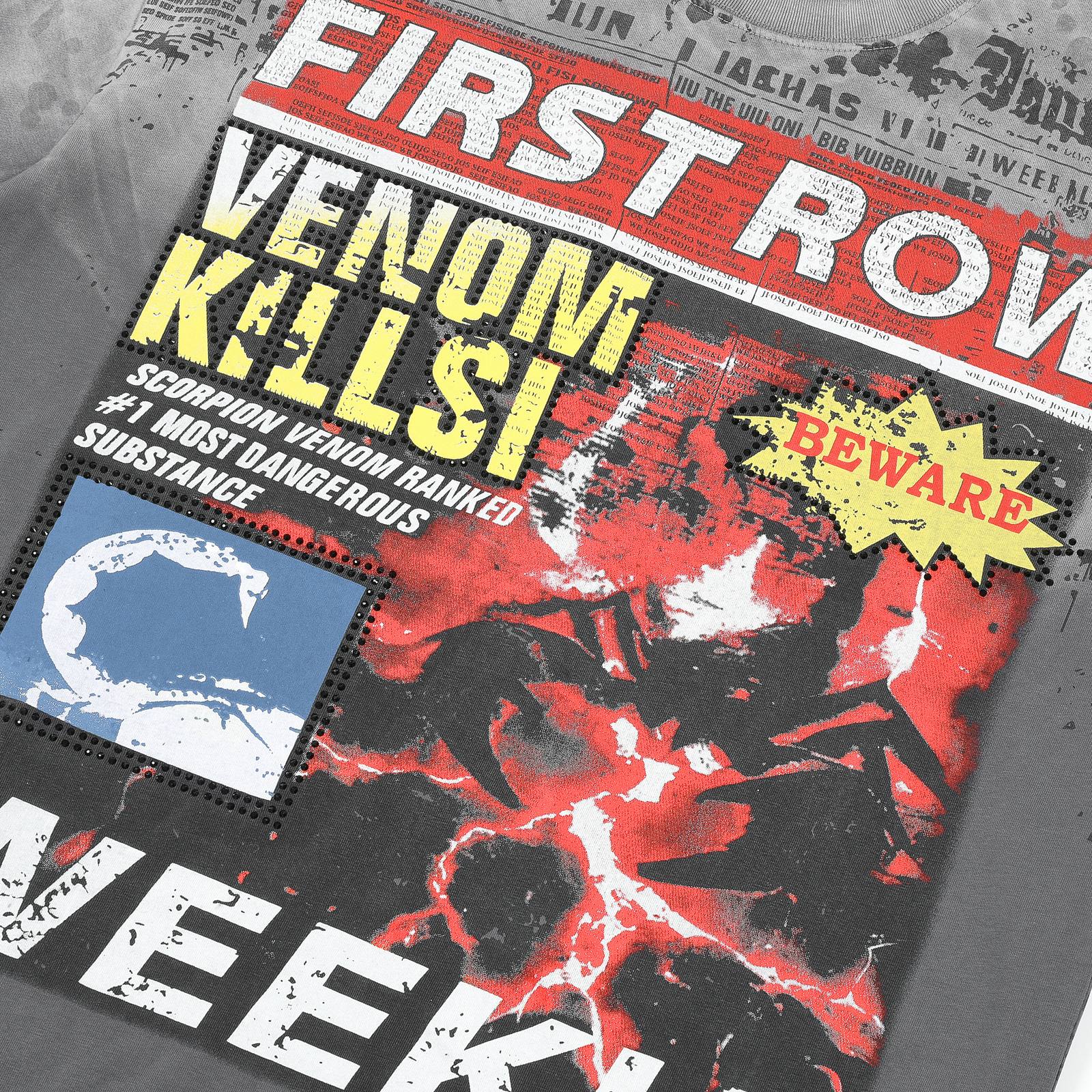 FIRST ROW Breaking News Venom Kills Graphic T-Shirt — detail