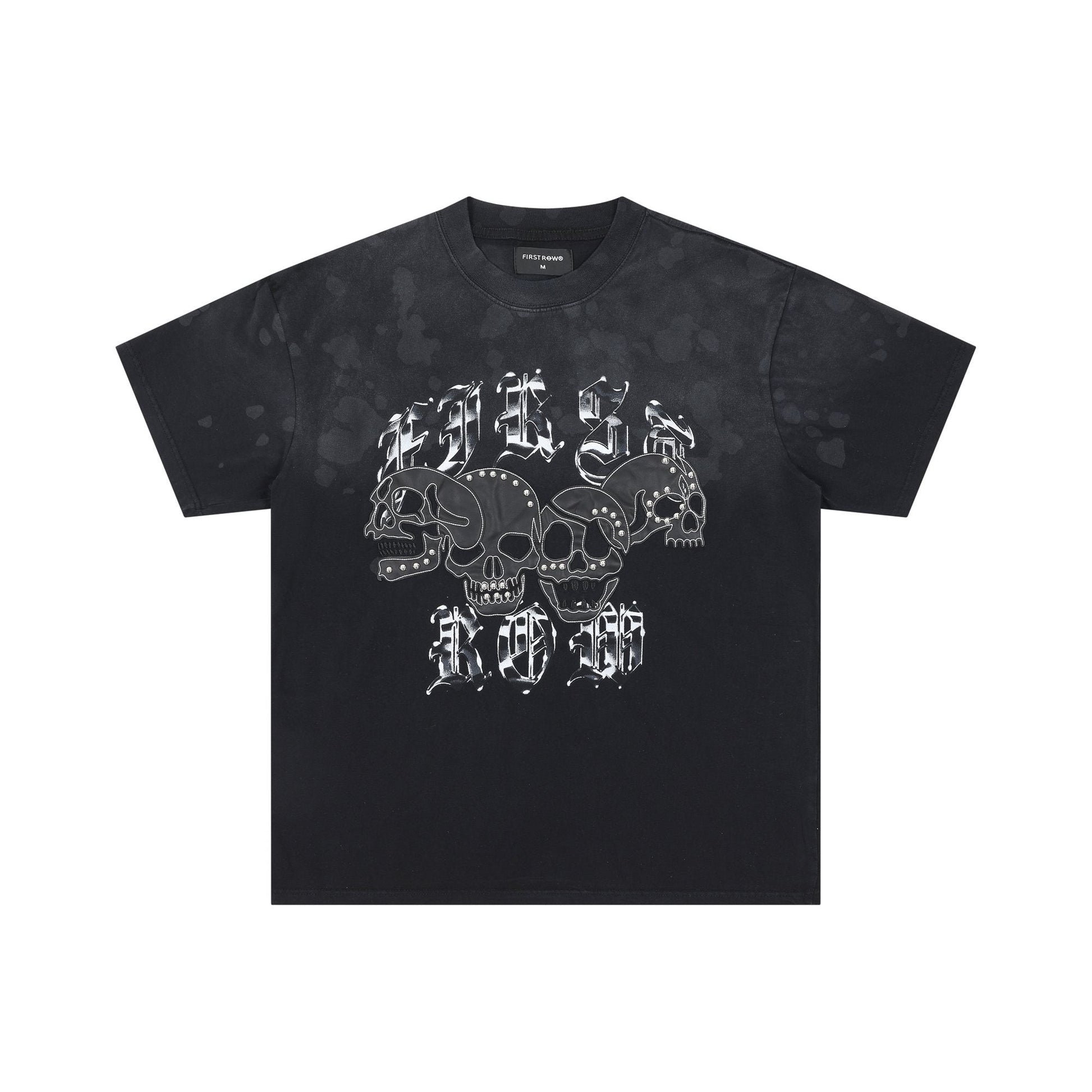 FIRST ROW Wake Up and Be Fierce Skull Appliqué T-Shirt — hero