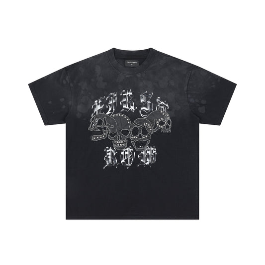 FIRST ROW Wake Up and Be Fierce Skull Appliqué T-Shirt — hero