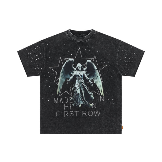 FIRST ROW Made in Heaven Angel Graphic Cropped T-Shirt — hero