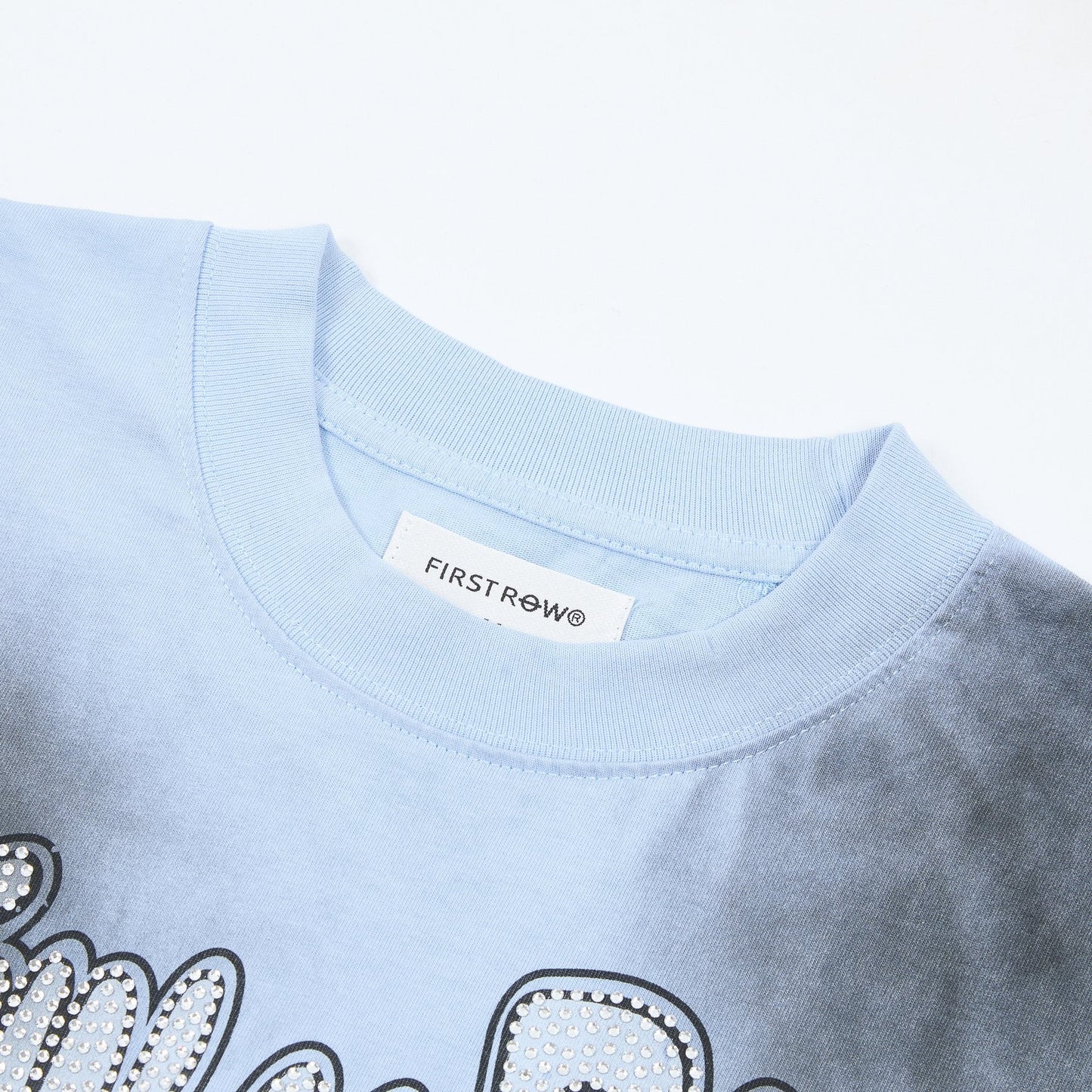 FIRST ROW Heavenly Bodies Rhinestone-Look Graphic T-Shirt — neck_label