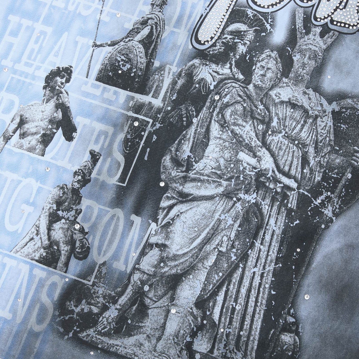 FIRST ROW Heavenly Bodies Rhinestone-Look Graphic T-Shirt — detail